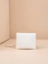 Quilted Detail Snap Button Card Holder