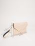Crocodile Embossed Metal Decor Flap Square Bag