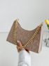 Minimalist Stitch Detail Baguette Bag