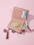 Dragonfly & Letter Patch Decor Small Wallet