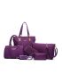 6pcs Letter Decor Shoulder Tote Bag Set