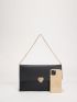 Metal Decor Flap Square Bag