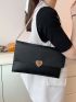 Metal Decor Flap Square Bag