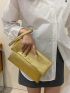 Metallic Metal Decor Square Bag