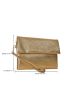 Metallic Metal Decor Square Bag