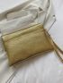Metallic Metal Decor Square Bag
