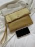 Metallic Metal Decor Square Bag