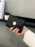 Geometric Embossed Studded Decor Card Holder