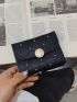 Geometric Embossed Studded Decor Card Holder