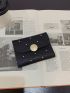 Geometric Embossed Studded Decor Card Holder