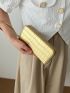 Crocodile Embossed Square Bag With Wristlet