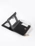 Letter Graphic Zipper Decor Small Wallet