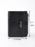 Letter Graphic Zipper Decor Small Wallet