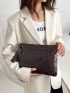 Crocodile Embossed Square Bag