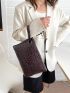 Crocodile Embossed Square Bag