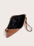 Quilted Detail Square Bag With Wristlet