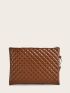 Quilted Detail Square Bag With Wristlet