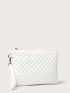 Quilted Detail Square Bag With Wristlet