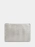 Metallic Chevron Zipper Square Bag