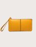 Solid Color Long Wallet, Evening Handbag For Phone, Women's Zipper Purse With Multi Card Slots