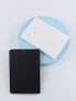 2pcs Couple Metallic Crown & Letter Graphic Passport Case