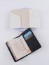 2pcs Couple Metallic Crown & Letter Graphic Passport Case