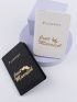 2pcs Couple Metallic Crown & Letter Graphic Passport Case