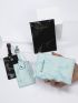 4pcs Marble Pattern Passport Case & Luggage Tag