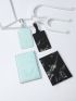 4pcs Marble Pattern Passport Case & Luggage Tag
