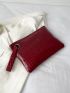 Crocodile Embossed Square Bag