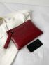 Crocodile Embossed Square Bag
