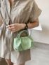 Chain Decor Ruched Bag