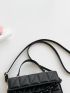 Quilted Flap Chain Square Bag