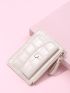 Crocodile Embossed Button Decor Card Holder