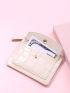 Crocodile Embossed Button Decor Card Holder
