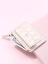 Crocodile Embossed Button Decor Card Holder