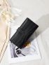 Crocodile Embossed Long Wallet