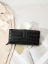 Crocodile Embossed Long Wallet