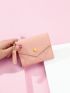 Embossed Detail Tassel Decor Small Wallet