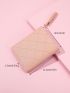 Embossed Detail Tassel Decor Small Wallet