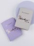 2pcs Metallic Slogan Graphic Passport Case