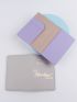 2pcs Metallic Slogan Graphic Passport Case