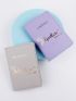 2pcs Metallic Slogan Graphic Passport Case