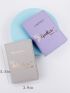 2pcs Metallic Slogan Graphic Passport Case