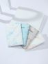 4pcs Marble & Letter Graphic Passport Case