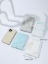 4pcs Marble & Letter Graphic Passport Case