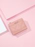 Quilted Letter Graphic Small Wallet