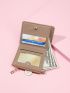 Quilted Letter Graphic Small Wallet