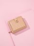 Crocodile Embossed Snap Button Small Wallet