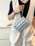 Heart Embossed Metallic Square Bag
